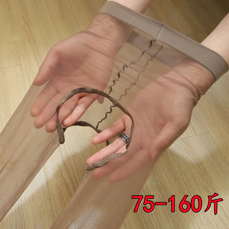 Transparent crotch open pantyhose ultra-thin one-line crotch stockings women's seamless T crotch 0D silk socks transparent skin