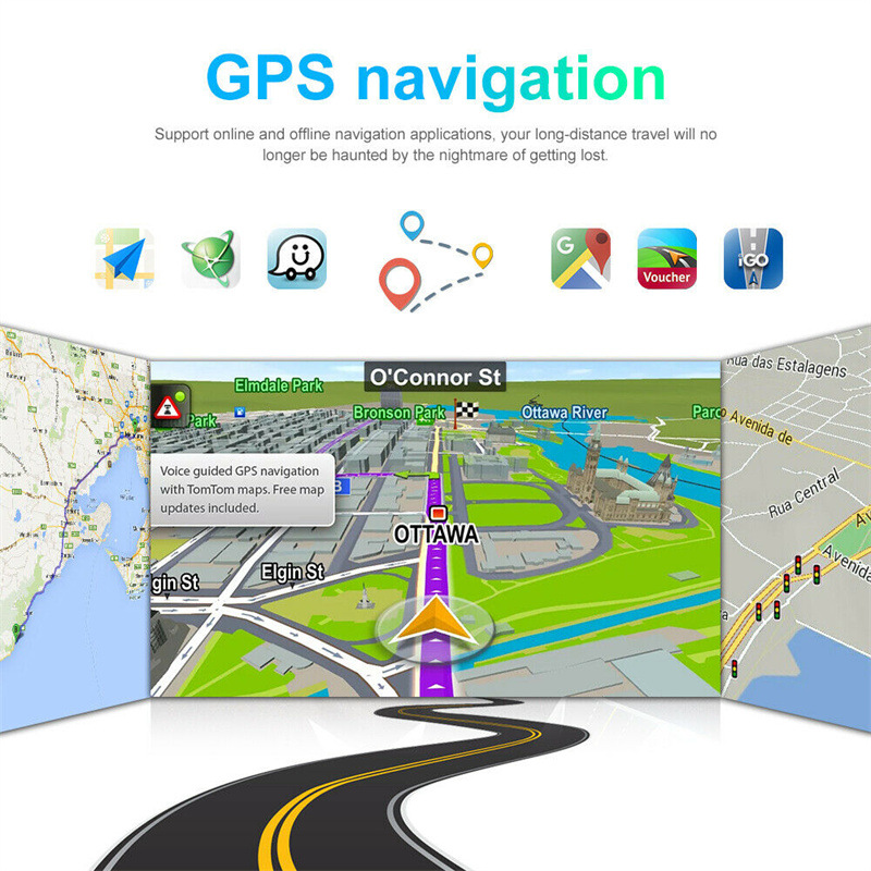 10inch Single-Spindle Shaking Head Car-Mounted Android Navigation Gps Screen Bluetooth Mobile Phone Interconnection Globally Universal Adapter