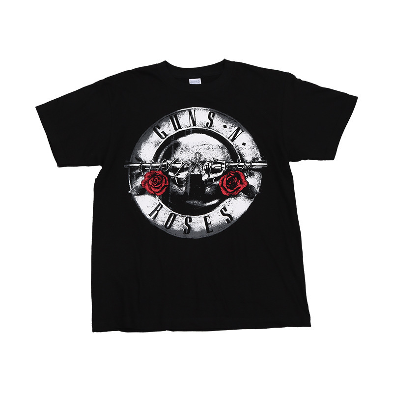 Guns N' Roses American Street Retro Nirvana Zeppelin Queen Rock Acdc Simple Short-Sleeved T-Shirt for Men Guns N' Roses American Street Retro Nirvana Zeppelin Queen Rock Acdc Simple Short-Sleeved T-Shirt for Men
