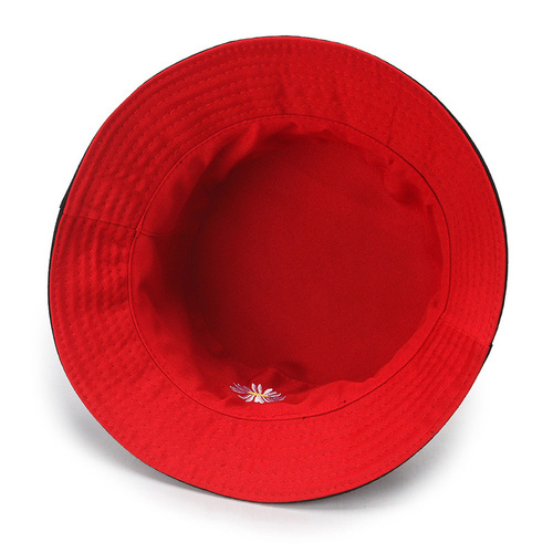 Custom Four Seasons Solid Color Daisy Short Brim Hat Two-Sided Wear Korean Style Trendy Fisherman Hat Outdoor Sun Hat Wholesale