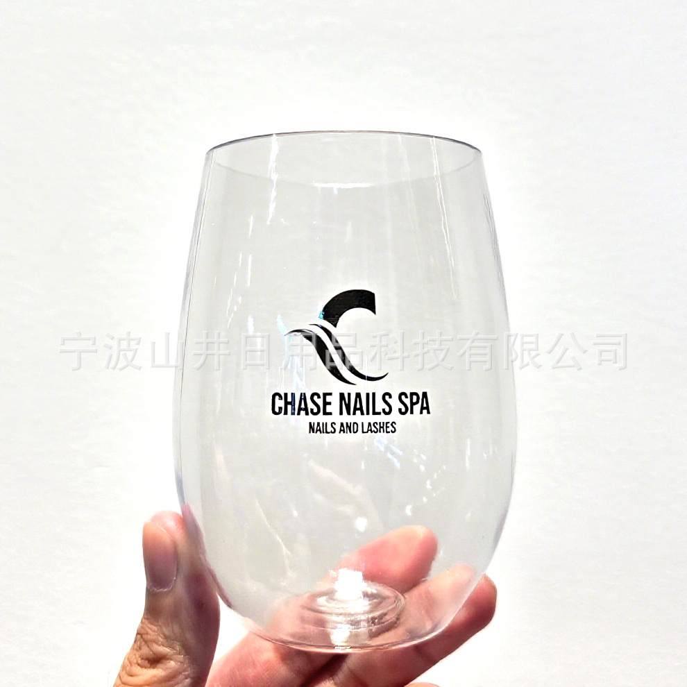 LOGO impresa tazas de vino tinto tazas de champagne tazas de whisky reutilizables pesadas tazas de champagne PET