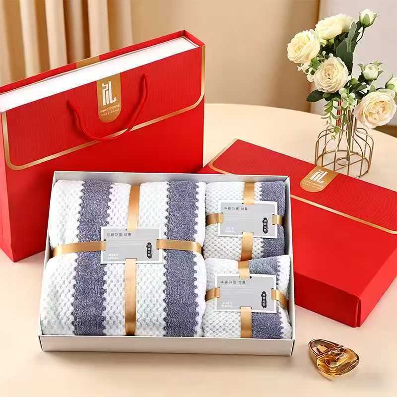 Caja de toallas de coral, toallas de coral, toallas de baño, eventos comerciales, regalos de bodas, regalos de regalo al por mayor