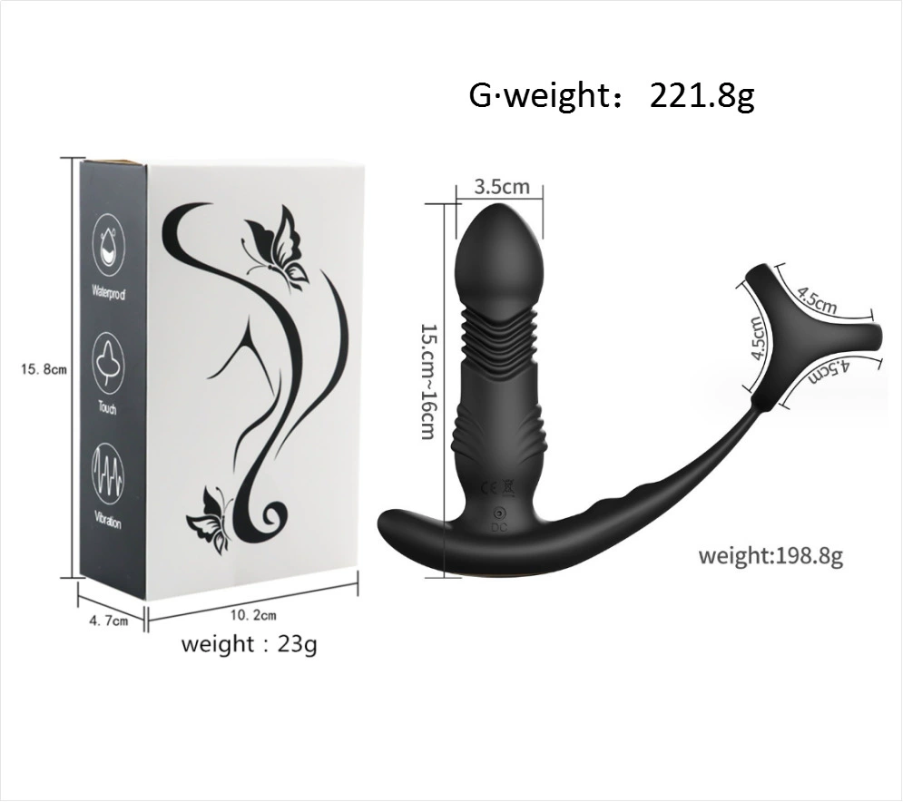 Promotion: Thinyue Three-ring Wireless Remote Control APP Telescopic Double Vibration Anal Plug Adult Products Wholesale