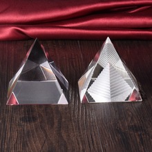 金字塔水晶深雕壓型周年慶禮品家居裝飾擺件創意水晶風水擺件