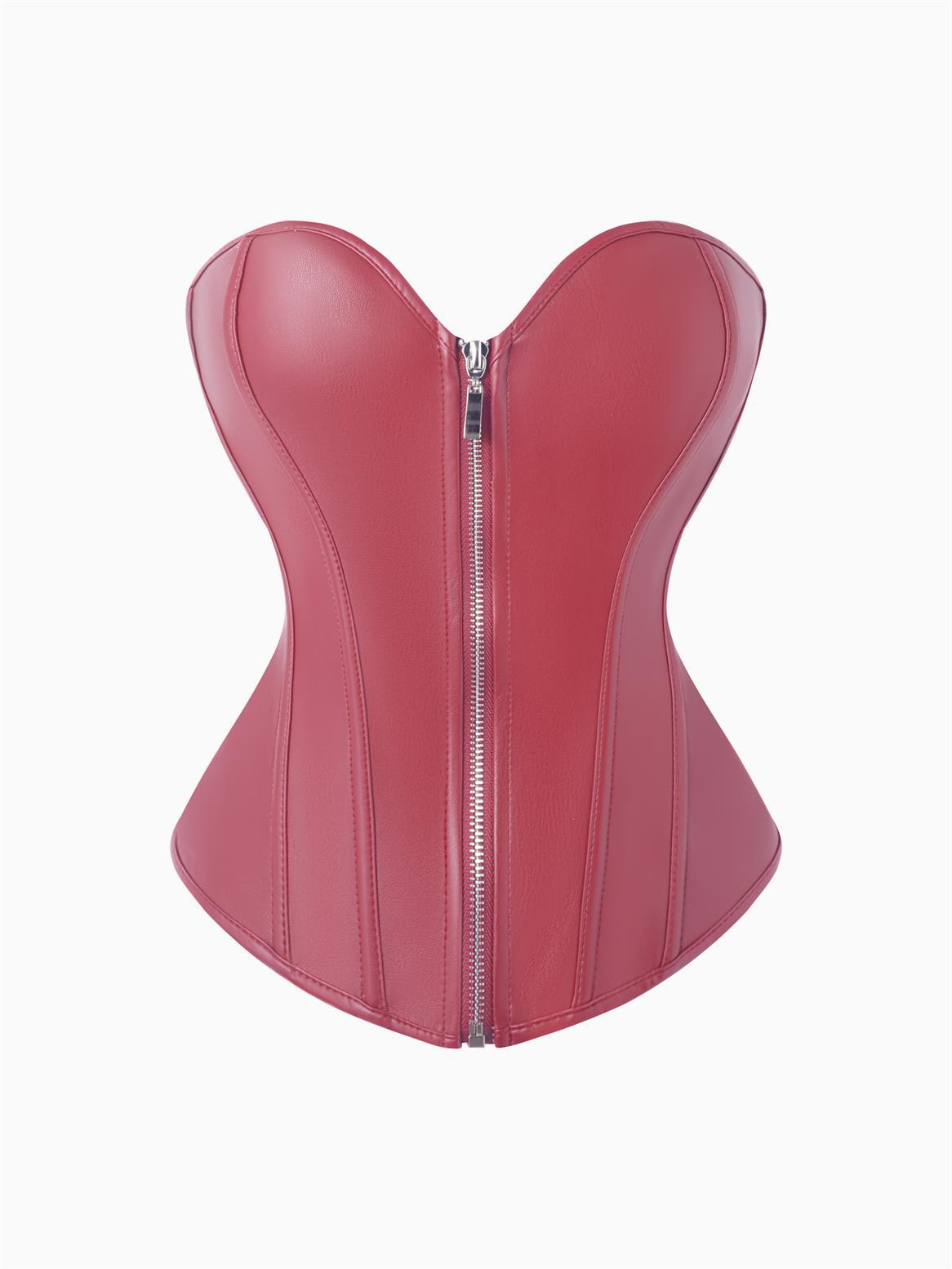Corsé de palacio, cremallera de PU de cuero clásico, corsé europeo y americano, corsé de pecho y cintura, fuente de Amazon AliExpress