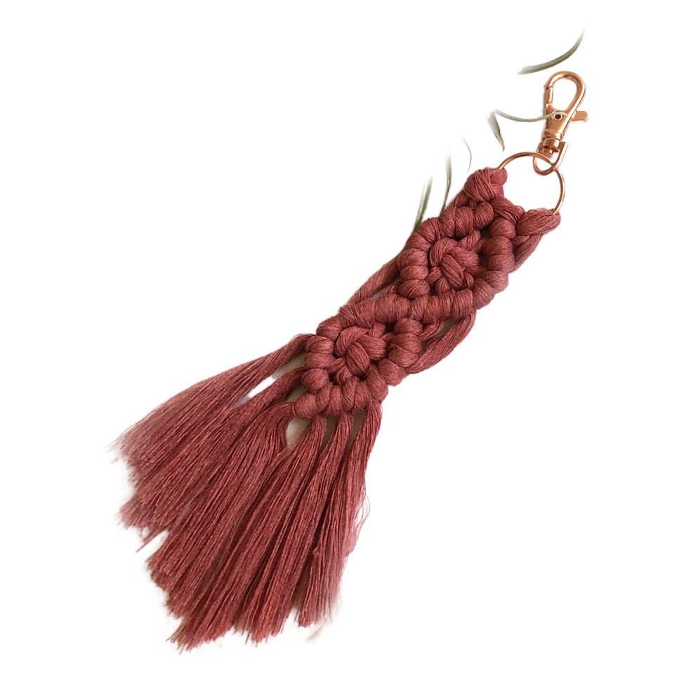 Bolso colgante de llavero tejido a mano colgante popular nuevo llavero de borla simple europeo y americano transfronterizo exclusivo