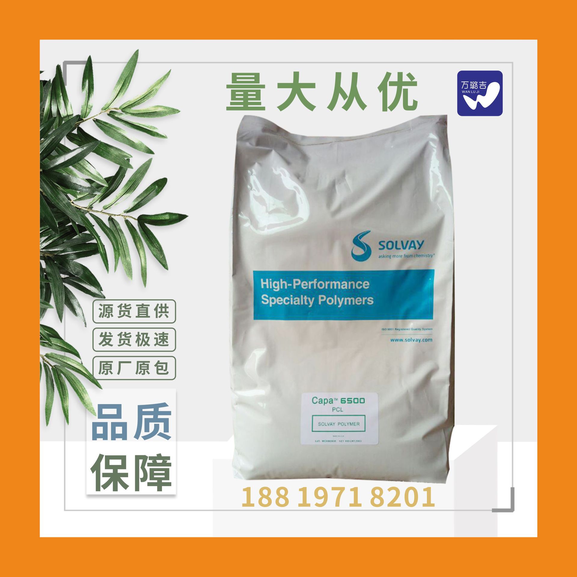 美国苏威 PCL 6500 生物降解材料 生物医用材料 高分子聚已内酯