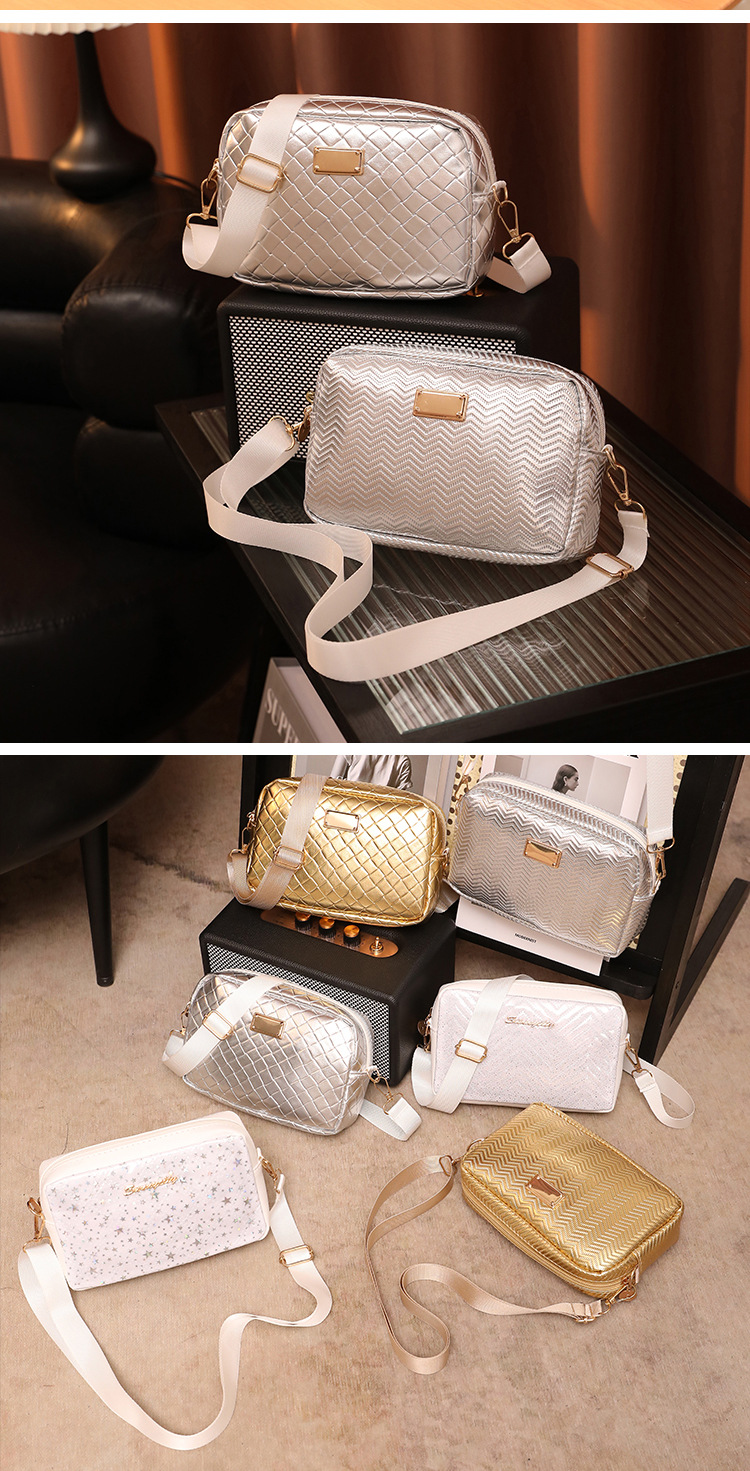 All Seasons Season Women's Gender Vintage Style, Classic Style Style Square Shape Small Size New Shiny Fashion Western Style Small Square Bag Casual All-Matching Graceful Camera Bag Mobile Phone Bag Shoulder Slanting Hanging Bags
