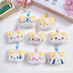可爱卡通表情包猫咪吱吱叫挂件小猫胸针发饰发夹DIY配件服装辅料