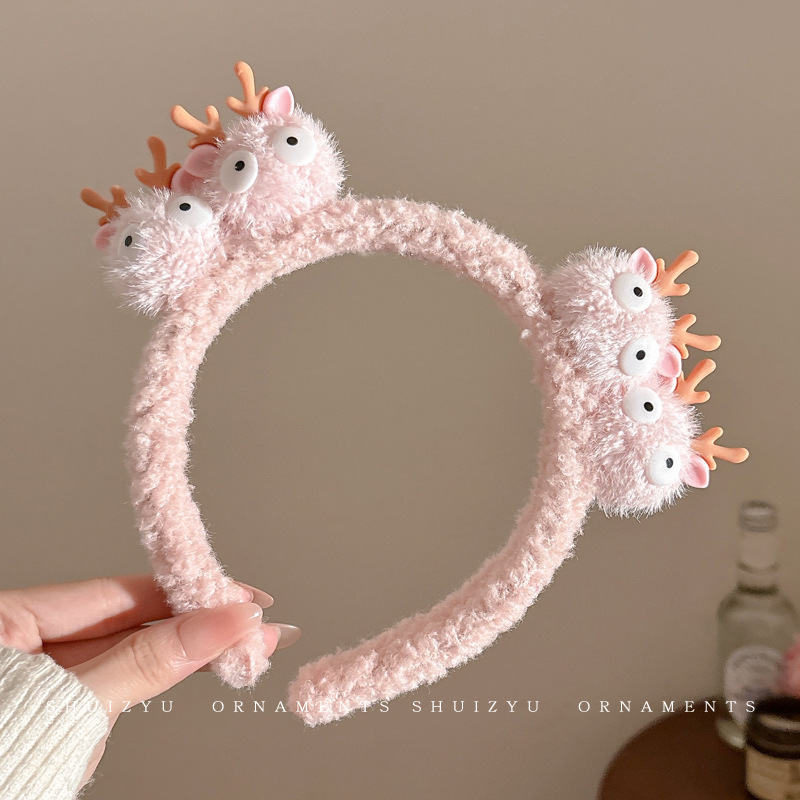 Cute pelúcia lavado facial correa de cabello para mujeres 2025 nuevo tipo de máscara especial para el cabello de maquillaje atar cabello correa de cabello