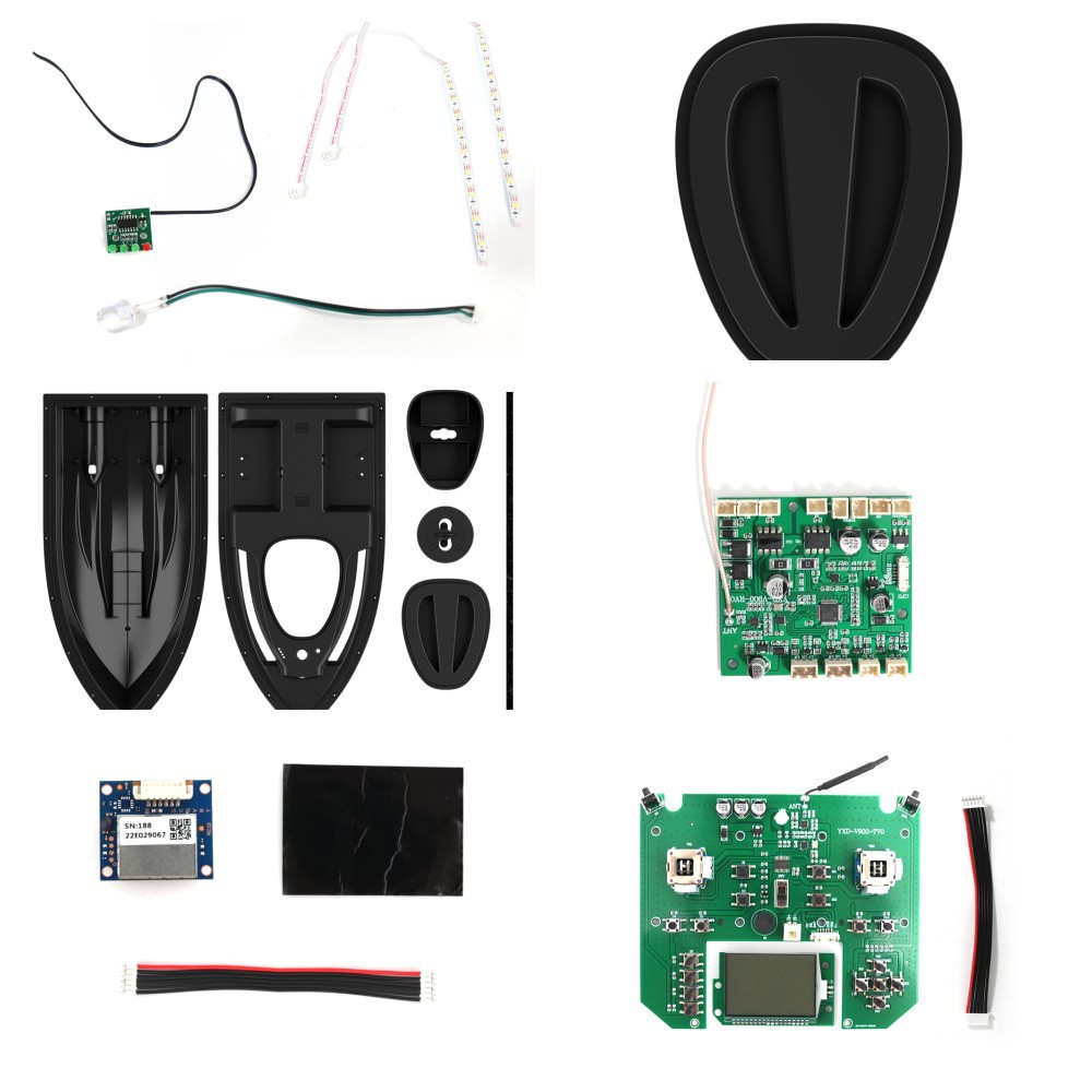 500米智能电动遥控船配件 GPS打窝船拉钩双仓定位投料钓鱼船模