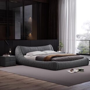 Fabric Bed Modern Simple Light Luxury New Home Master Bedroom Large Bed Italian Minimalist Tatami Technology Cloth Double Bed