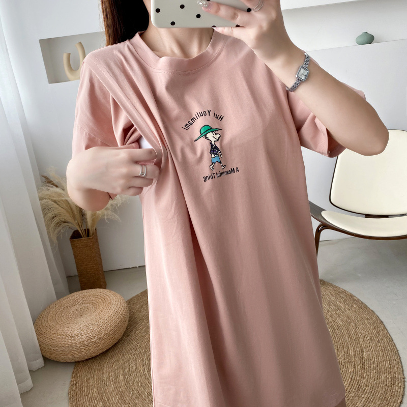 Postpartum pajamas, summer thin nursing nightgown, women's dress, breastfeeding clothes, skirt, summer