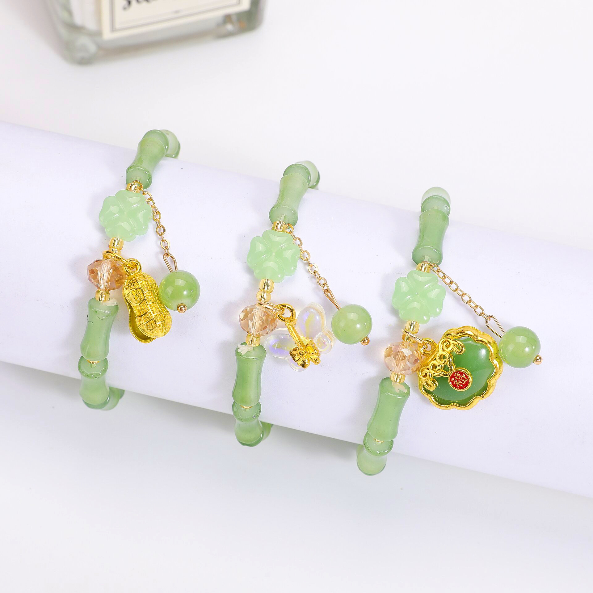 B sección pulsera de elevación nueva pulsera de bambú joyas de vidrio esmaltado caja de regalo de alta calidad pulseras creativas regalos pequeños