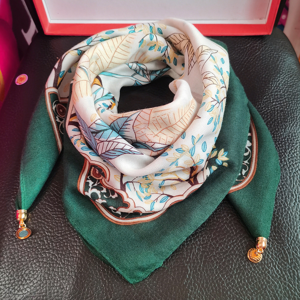 마그네틱 버클 - 짙은 녹색 잎