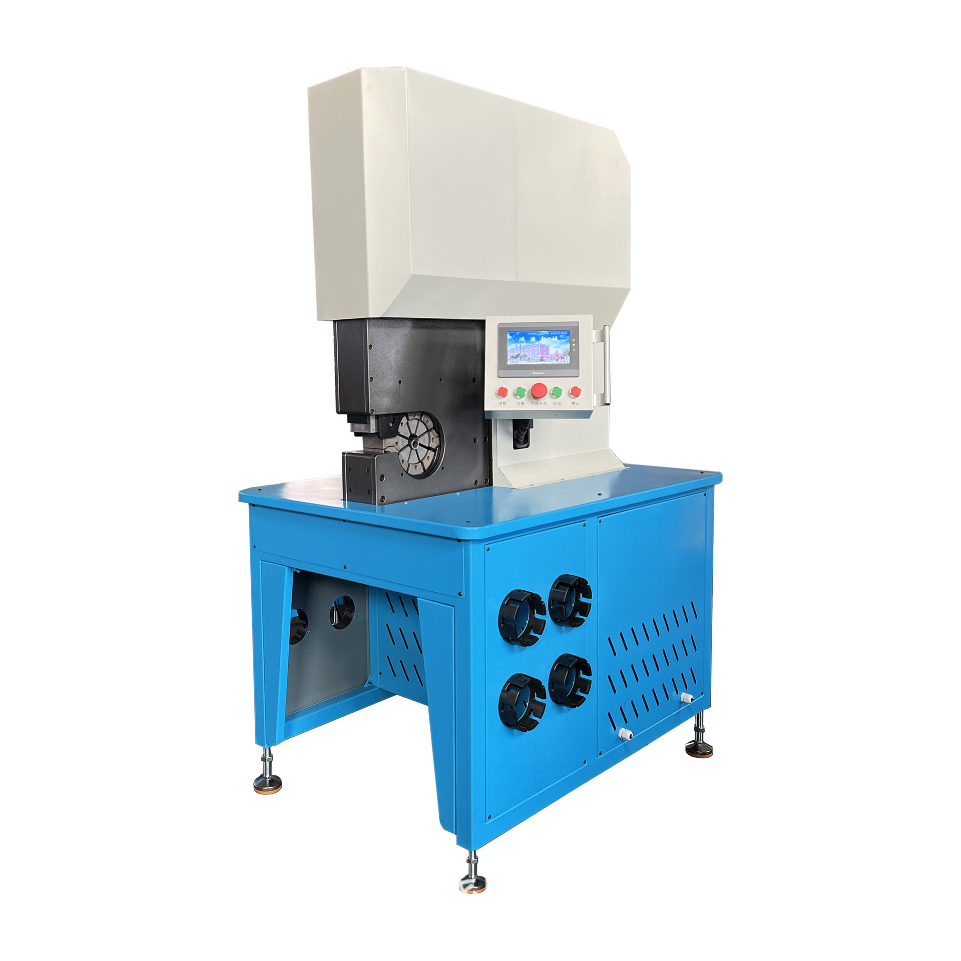 厂家供应鸿源牌全自HSK-68锁管机 液压管锁口机设备