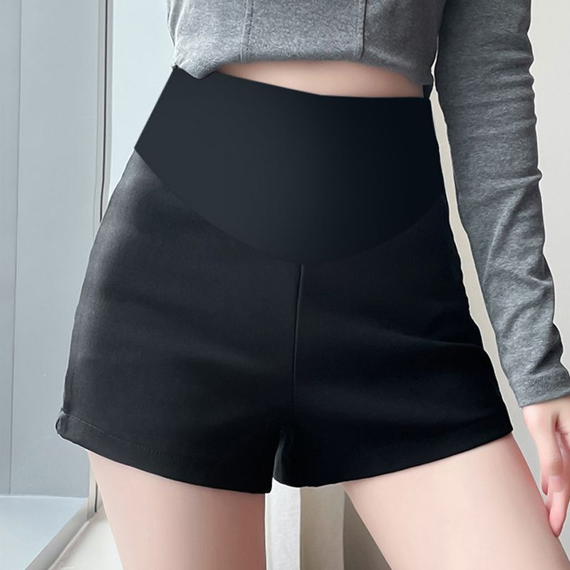 Maternity shorts for summer, thin style, 2025 new model, high elasticity, anti-exposure, belly-supporting pants Maternity shorts for summer, thin style, 2025 new model, high elasticity, anti-exposure, belly-supporting pants