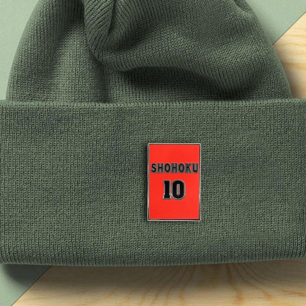Jersey No10 Badge Anime Slam Dunk Sakuragi Hanamichi Enamel Pin Fan Gift Bag Hat Pocket Accessories
