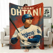 MLB棒球运动员法兰绒毛毯午睡毯子 传奇明星棒球选手毯子沙发盖毯