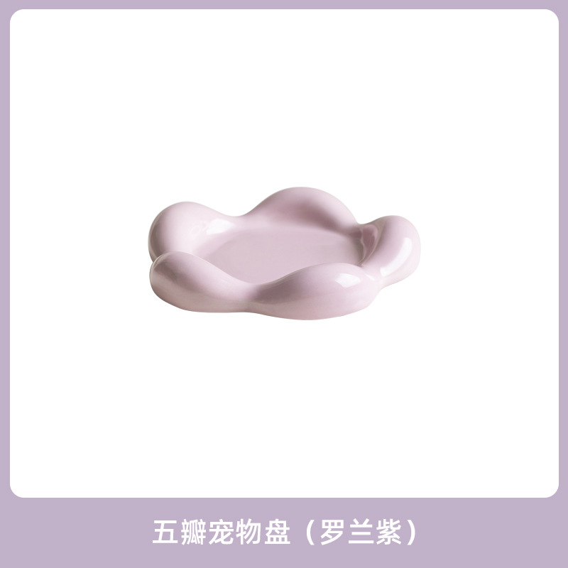 Soporte cervical de cerámica gato tazón gato comida merienda congelada-secado enlatado alimentación mascota perro plato de comida