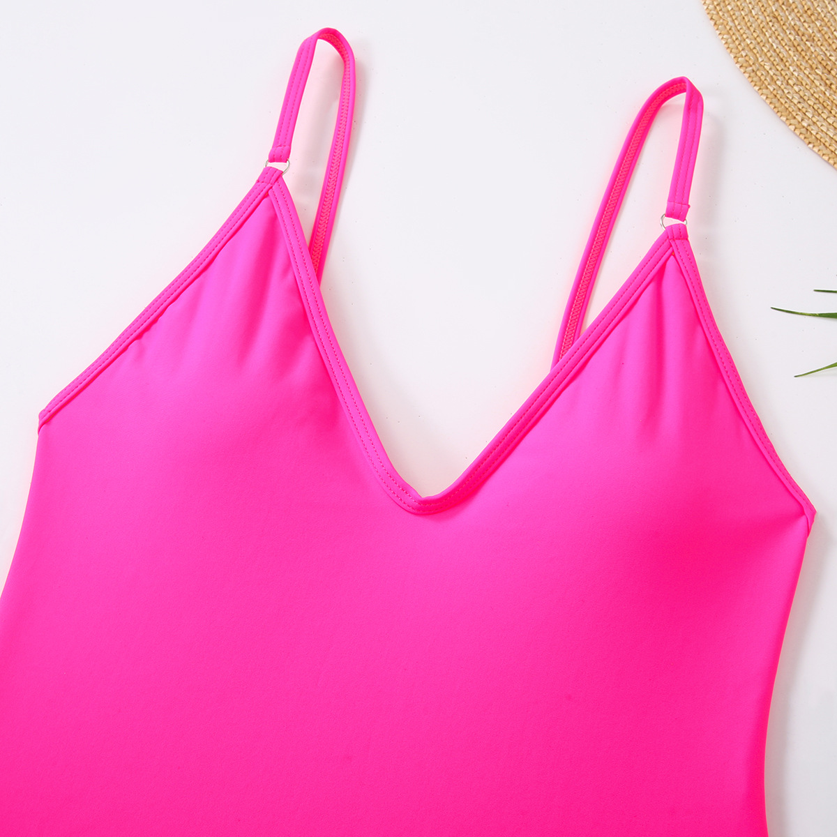 175g Weight Sleeveless Sleeve Length Pullovers Placket Type Nylon, Polyester Fabric Type Regular Top Length One-pieces Tops Type 1 Piece Quantity Swimming Pool, Beach Occasion Strap Neckline Skinny Fit Type Solid Color Pattern Women's Gender Beach Style Women's Beach Solid Color 1 Piece Tankinis Swimwear 15