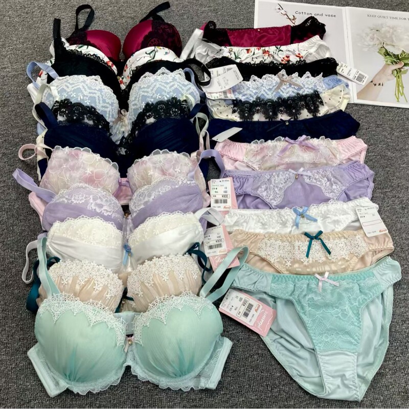 B0452 # Low Price Stock New Japanese and Korean Bra Sets for Women Push-Up Lace Girls Underwear Bra and Panties