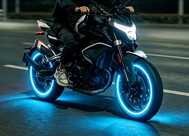 Wireless electric vehicle, electric motorcycle, Niu motorcycle decorative tire lights, modified colorful lights, luminous accessories fx