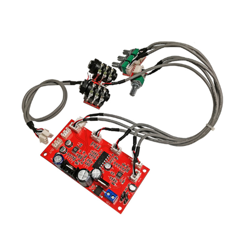 卡拉OK板 M65831话筒板 PT2399混响带AD828前级放大效果超NE5532