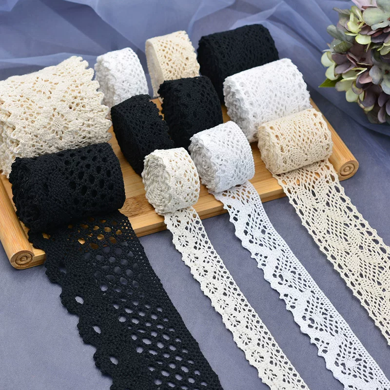 Оптовая продажа кружевной ткани с открытой вышивкой ручной работы DIY аксессуары кружевная одежда чистый хлопок кружево цветочные аксессуары