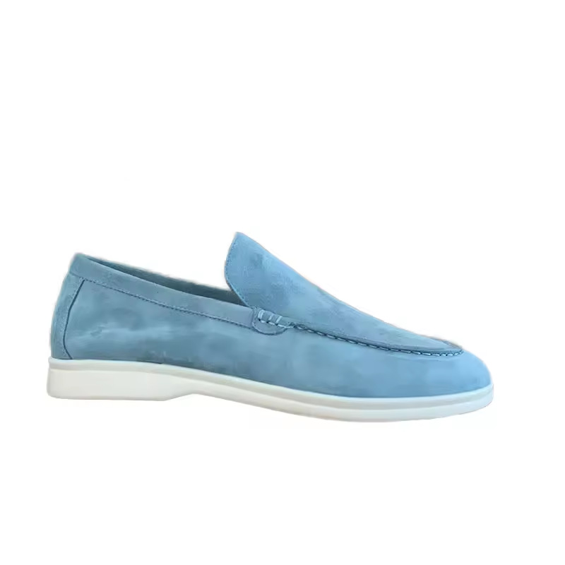 Men's Slip-On Sneakers With Soft Rubber Soles, Suede Casual Shoes, Women's Large-Size Loafers_vogvips.com