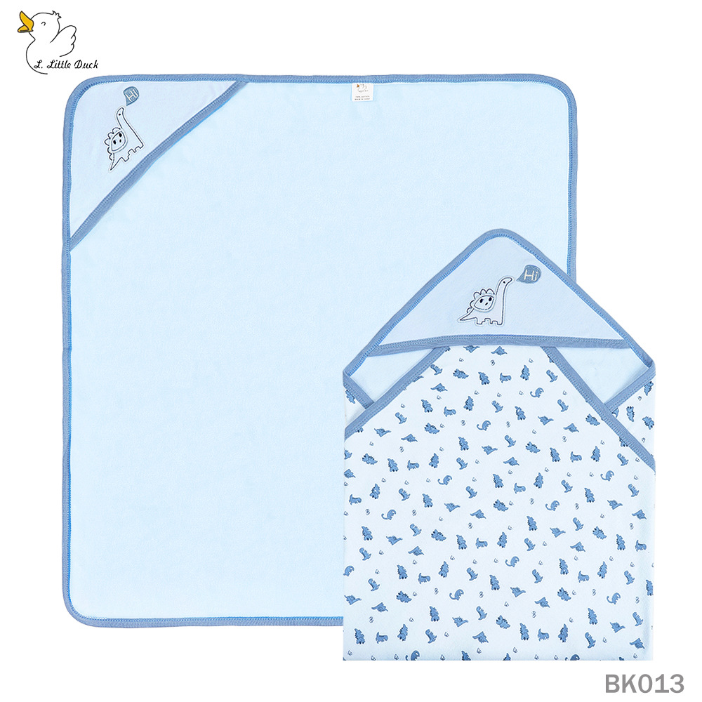 Cuatro estaciones婴儿 universal doble capa encapuchado bolsas bordadas de dibujos animados bebés transpirables calmar al recién nacido mantas