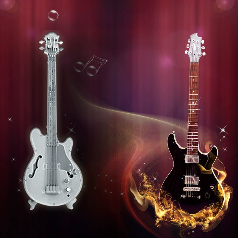 爱拼 Constructor stainless steel, three dimensional brainteaser, guitar, DIY, 3D