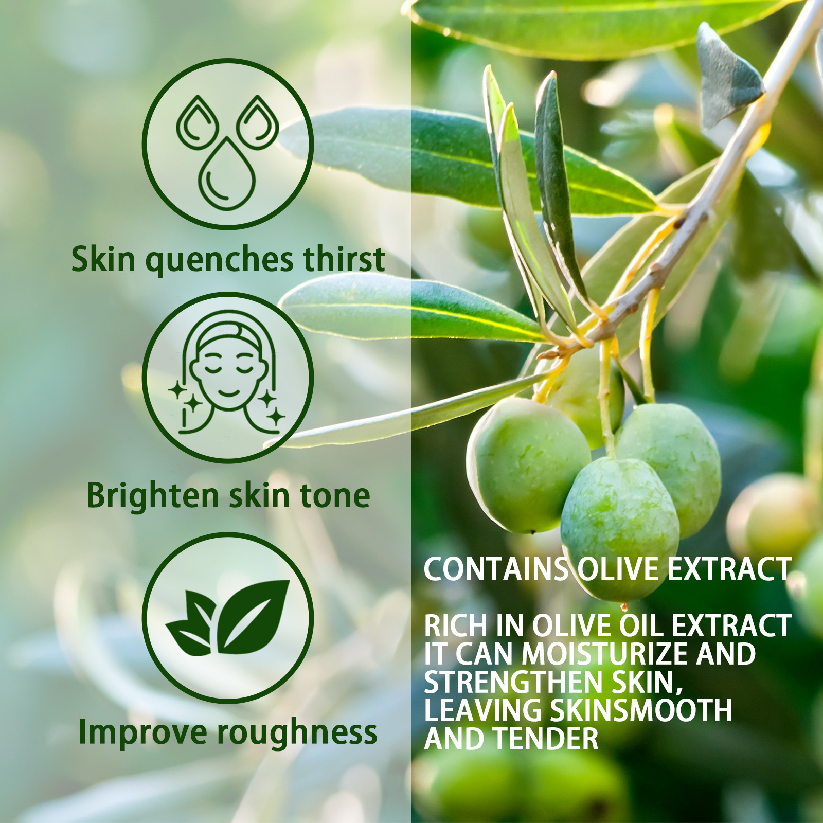 Esence s olivovým olejem West&Month pro odstranění akné se zavřenými ústy, zesvětlení skvrn po akné a opravu tmavé pleti_voghion.com