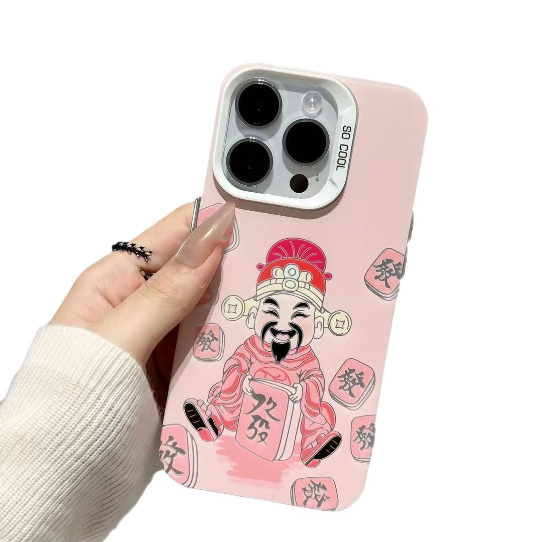 Nueva moda nacional rosa aplicable iPhone 16 funda para teléfono móvil Apple 15promax/14 anti-caída 13pro12 Año nuevo