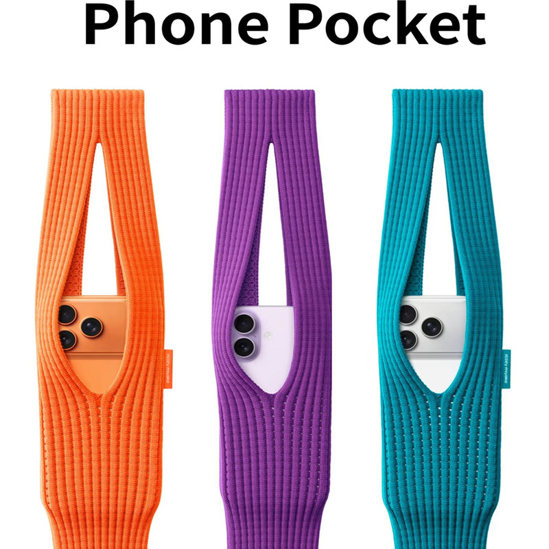 Suitable for Apple 17Promax Mobile Phone Case Iphone16 Knitted Mobile Phone Bag 15 New Crossbody Satchel Pocket