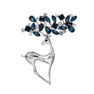 New high-end brooch women's creative deer brooch Korean alloy Diamond animal corsage Crystal pins wholesale