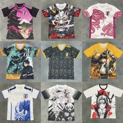 2526 日本代表ユニフォーム ルフィ サイヤ人 清水寺侍 プリント 半袖サッカーユニフォーム トレンドスポーツ