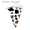 Pennant 10PCS-Black Brown Cow