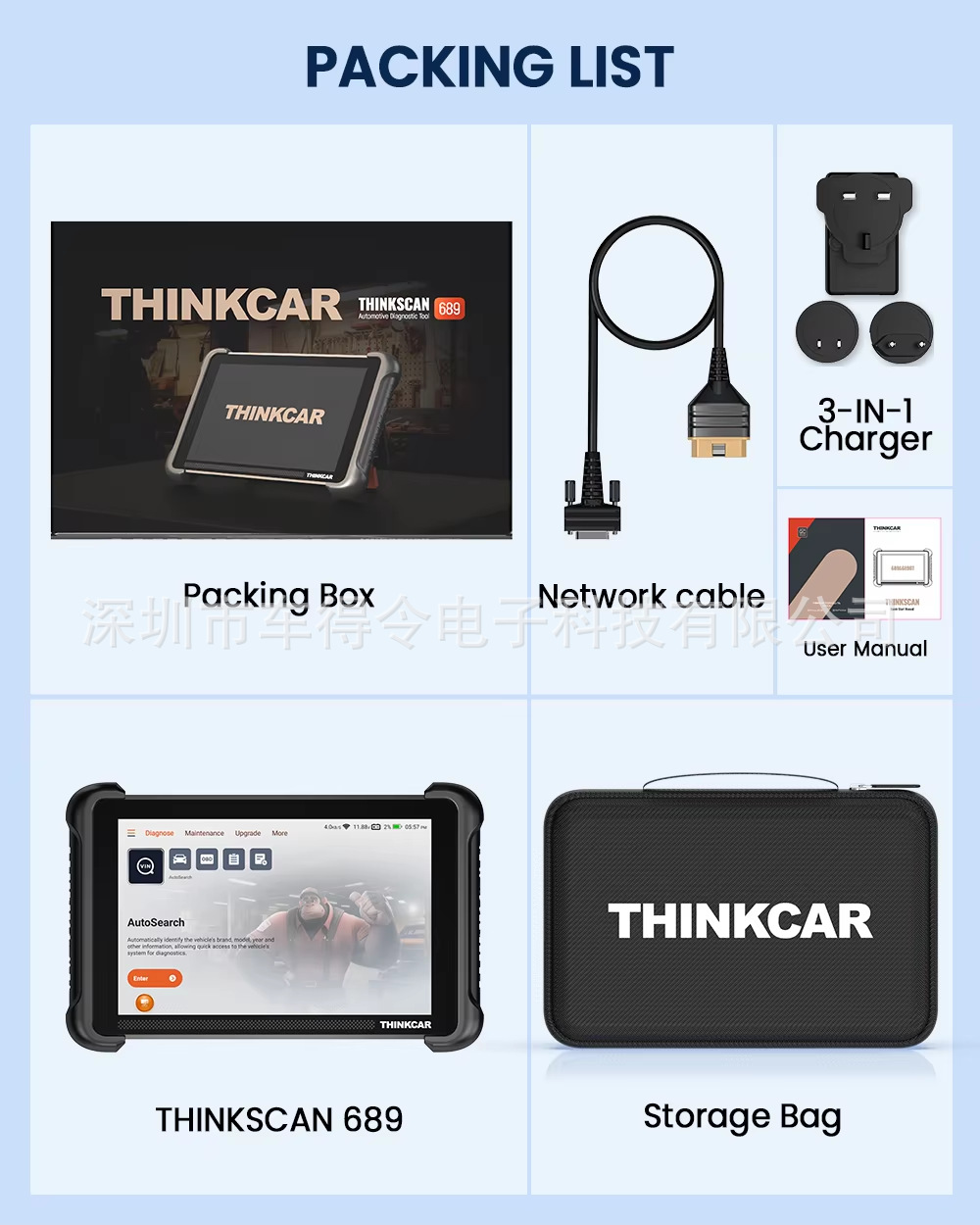 THINKCAR THINKSCAN 689 CAR OBD2 Scanner Full System Diagnostics