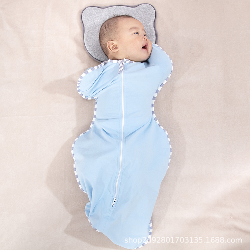 Cross-Border Baby Swaddle Sleeping Bag, Anti-Kick Quilt, Newborn Bamboo Fiber Sleeping Bag, Summer Anti-Jump Baby Quilt