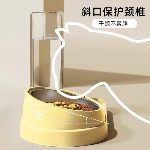 Cat bowl, cat food bowl, dog bowl, dog bowl, double bowl, cat food bowl, drinking water bowl, pet rice bowl, factory ready stock