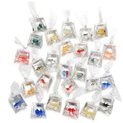 DIY透明樹脂カラー熱帯魚シミュレーション魚金魚袋ペンダント携帯電話キーホルダーペンダントW432
