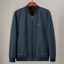 男士双面穿夹克 海牌撤柜春秋季防风防泼水时尚棒球领外套男3U630