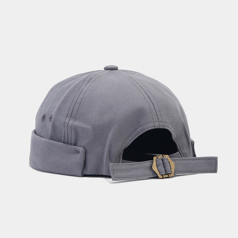 Sombrero de mujer de Moda de Primavera nuevo sombrero de melón retro sin ala estilo coreano versátil sombrero de piso de los hombres de la calle hip hop yuppie sombrero