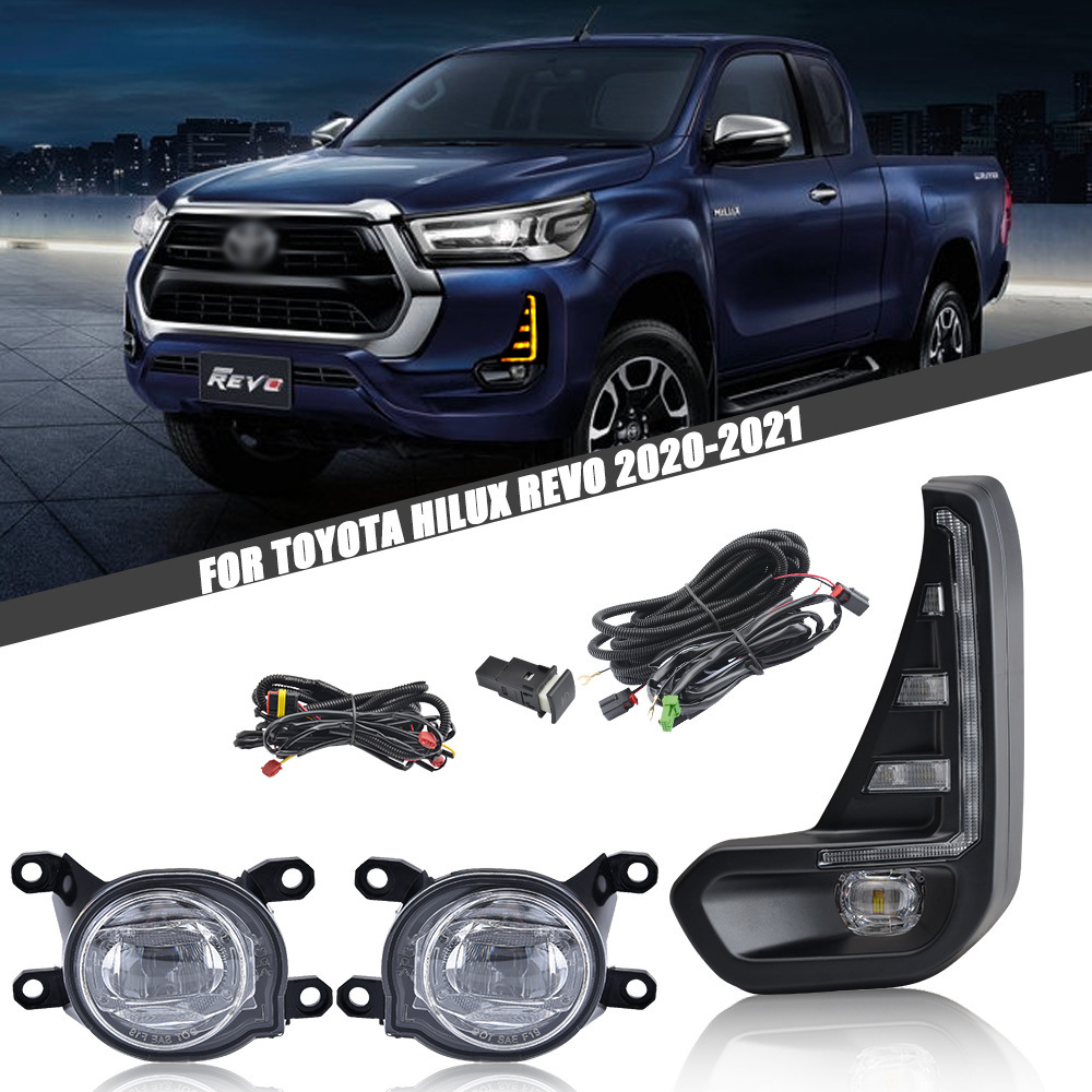 Aplicable a Toyota 20 / 21 nuevo conjunto de lámpara de niebla LED delantera Hercules REVO, lámpara de barra de luz diurna modificada