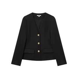 2026春季ins女装黑色短款垫肩西装外套西服 1664