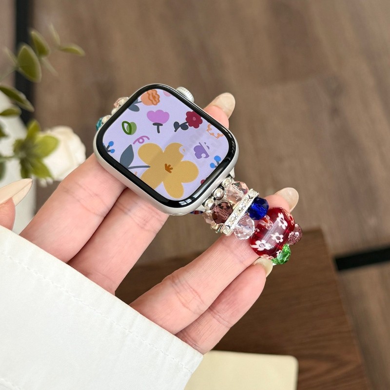 糖果弹力表带适用于苹果Apple手表带iwatch10/987654321SE手表带|undefined