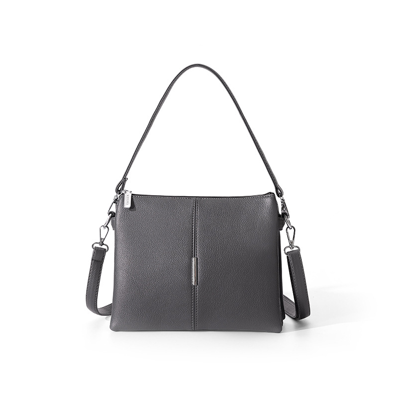 Bolso transfronterizo de gran capacidad, bolso de hombro de mujer, bolso de mano, bolso de brazo con cremallera cuadrada de tres capas de cuero PU image 16