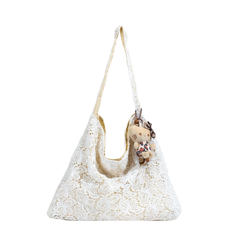 Damen Schultertasche Im Pastoralstil Mit Spitzenbesatz_voghion.com