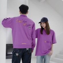 2025 春秋新款CH克罗Matty Boy紫色字母涂鸦长袖T恤男女同款批发